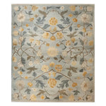 Elegant Whispering Garden Hand Tufted Wool Rug featuring a vintage floral design in soft blues and yellows, perfect for adding a touch of sophistication to living room spaces. This 8x10 area rug is crafted from high-quality wool, making it an ideal choice for those seeking luxurious and durable area rugs for their living room.