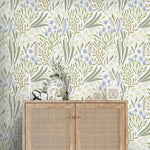 Wildflowers and Herbs Traditional Wallpaper