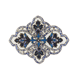 Priscilla Beaded Placemat - Blue/White