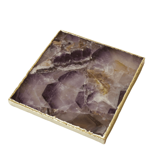 Amethyst Agate Coasters - Set of 4 - MAIA HOMES