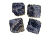 Amethyst Stone Coasters - Set of 4 OS