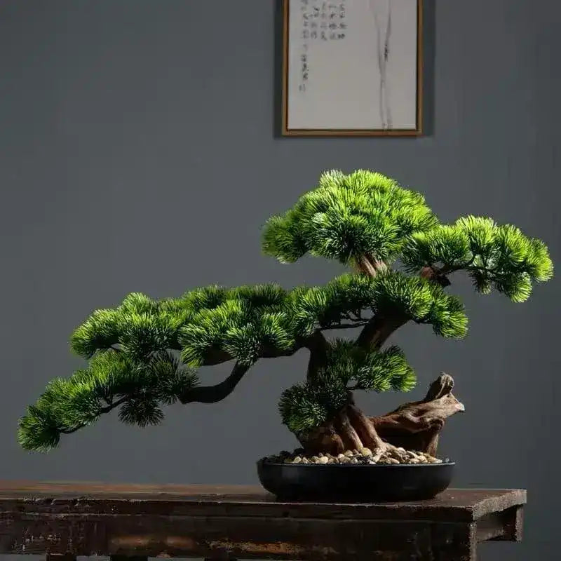 bonsai tree arrangements Artificial Bonsai Arrangement with Real Tree Trunk – MAIA HOMES