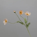 Artificial Poppy Flower Stems - 2 pcs Beige