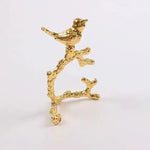 Bird on Branch Napkin Rings - Set of 10 Gold