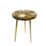 Black Agate Organic Edge Accent Table