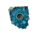 Blue Agate Gemstone Taper Candle Holder
