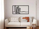 Cactus Metal Wall Decor Black