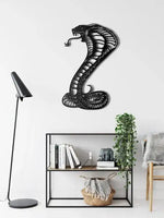 Cobra Snake Metal Wall Decor Black