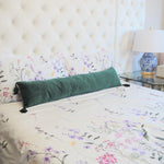 Extra Skinny Lumbar Pillow with Tassels - Perfect White Green 11" x 49"