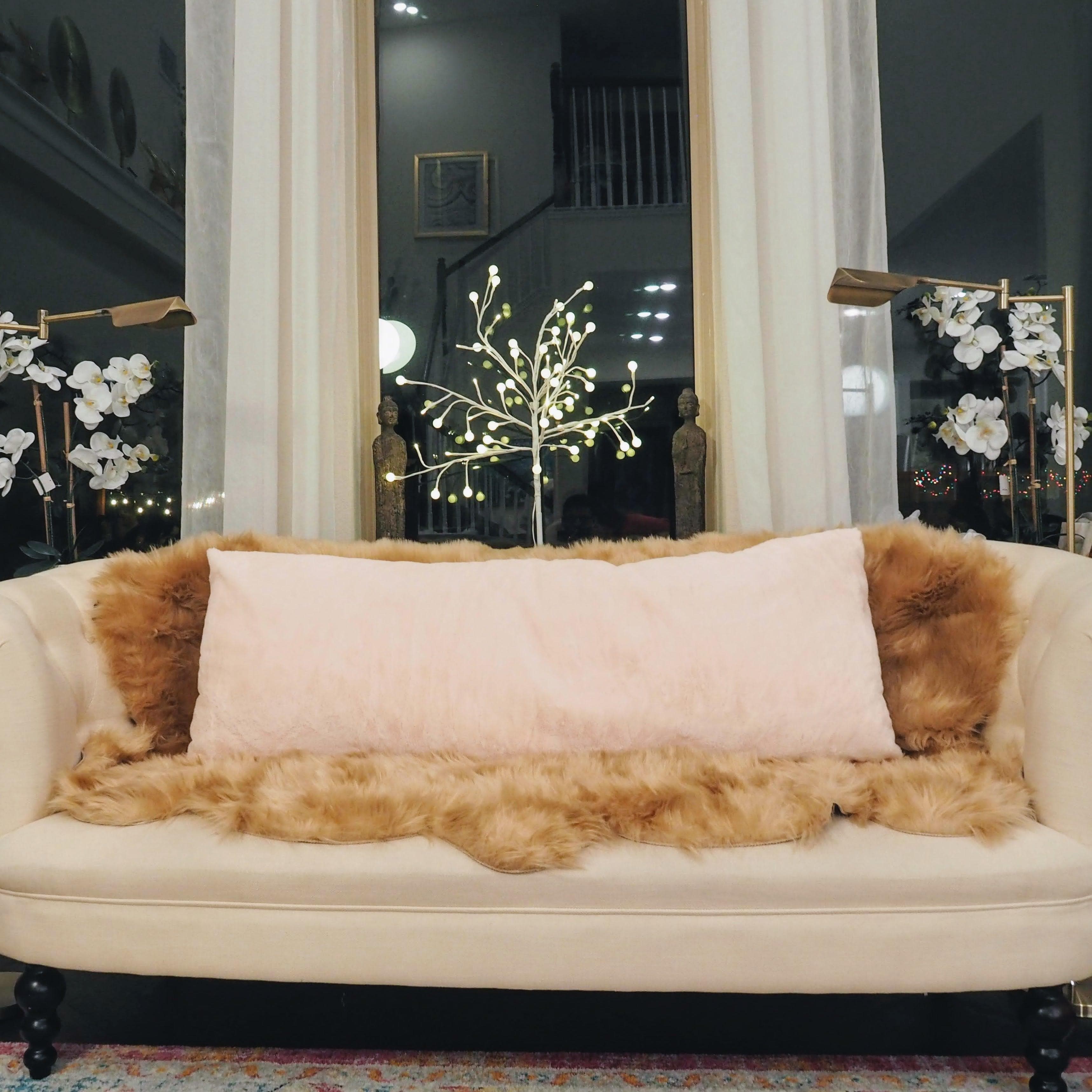 Faux Fur Throw Pillows