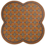 Faux Leather Chrysanthème Placemats - Set of 2 Brown Chrysanthème