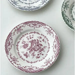 Floral Vintage Inspired Rose Dessert Plate Pink