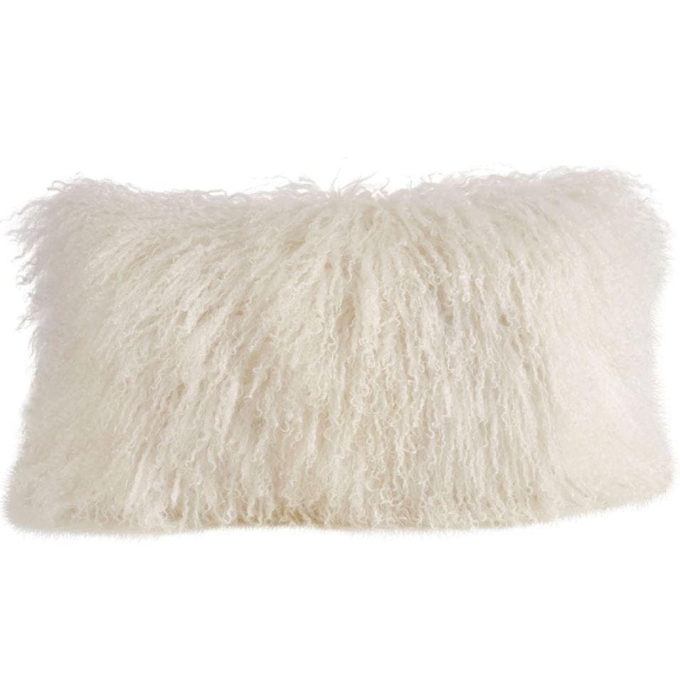 Mongolian lamb best sale lumbar pillow