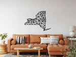 Geometric New York Map Metal Wall Decor Black