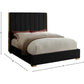Glam Drama Upholstered Low Profile Platform Bed - MAIA HOMES