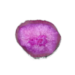 Gold Plated Agate Coaster Set Pink