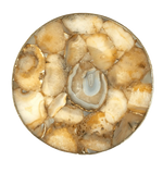 Golden Brown Agate Countertop Lazy Susan Centerpiece 14 inches Rose Gold