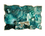 Large Composite Green Agate Cheese Platter Tray OS