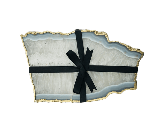 Large Grey Agate Cheese Platter Tray - MAIA HOMES