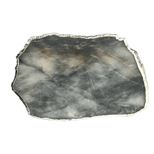 Large Grey Agate Quartz Cheese PlatterTray - MAIA HOMES