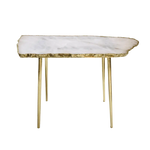 Large Rose Quartz Agate Organic Edge Accent Table