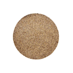 Light Oak Round Wooden Beaded Placemat