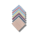 Linen Tea Napkins with Pom Pom Lace Pale Pink