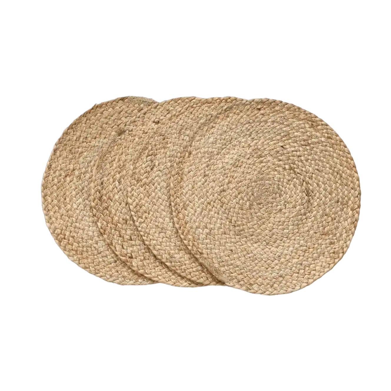 Natural Braided Jute Placemat Set of 10 MAIA HOMES