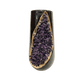 Purple Amethyst Crystal Black and Gold Ceramic Vase Planter - MAIA HOMES