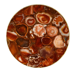 Red Agate Countertop Lazy Susan Centerpiece 14 inches Rose Gold