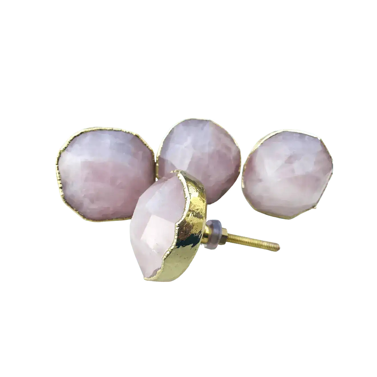 Rose Quartz Classic Dresser Cabinet Handle Knobs - Set of 4 MAIA HOMES Rose Quartz Classic Dresser Cabinet Handle Knobs - Set of 4 MAIA HOMES