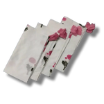 Simplistic Flower Block Print White Cotton Napkins