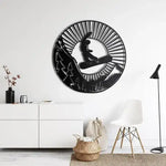 Snowboarder Metal Wall Decor Black
