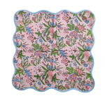Spring Time Pink Scalloped Cotton Napkins