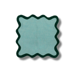 Square Scalloped Napkins Green