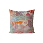 Sun in the City Printed Throw Pillow Cover Orange Cover Only