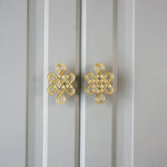 Vintage inspired Brass Twisted Cabinet Drawer Knob - set of 2 Default Title