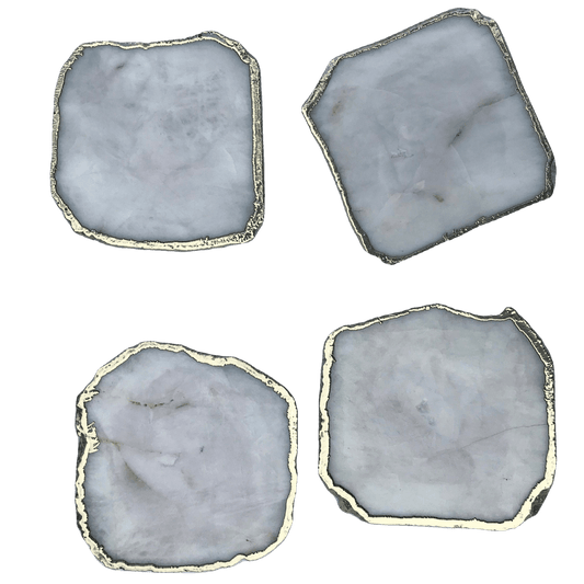 White Agate Coaster - Set of 4 - MAIA HOMES