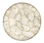 White Agate Countertop Lazy Susan Centerpiece 14 inches Rose Gold