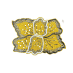 Yellow Floral Shaped Beaded Placemat