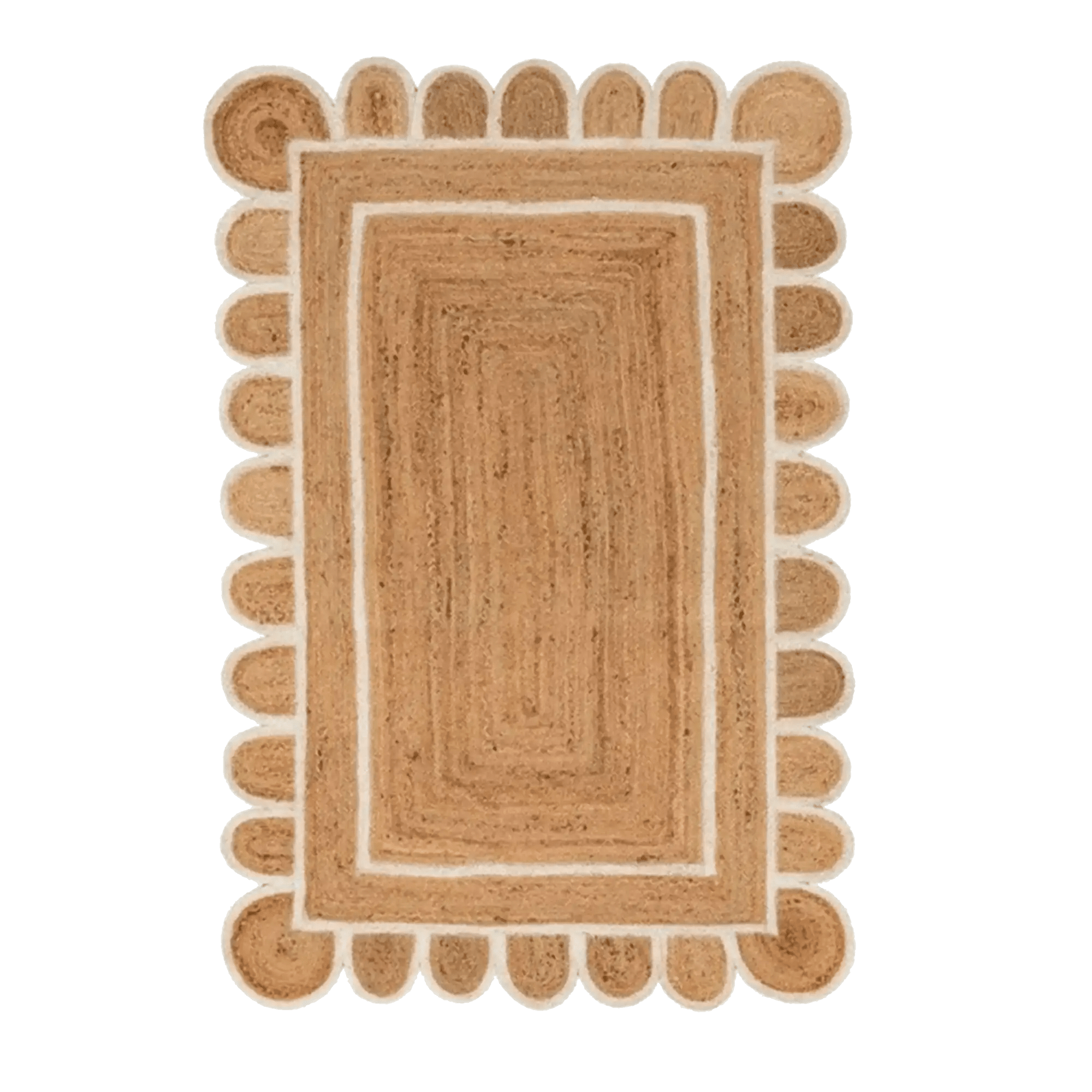 Scallop Jute Rug - MAIA HOMES