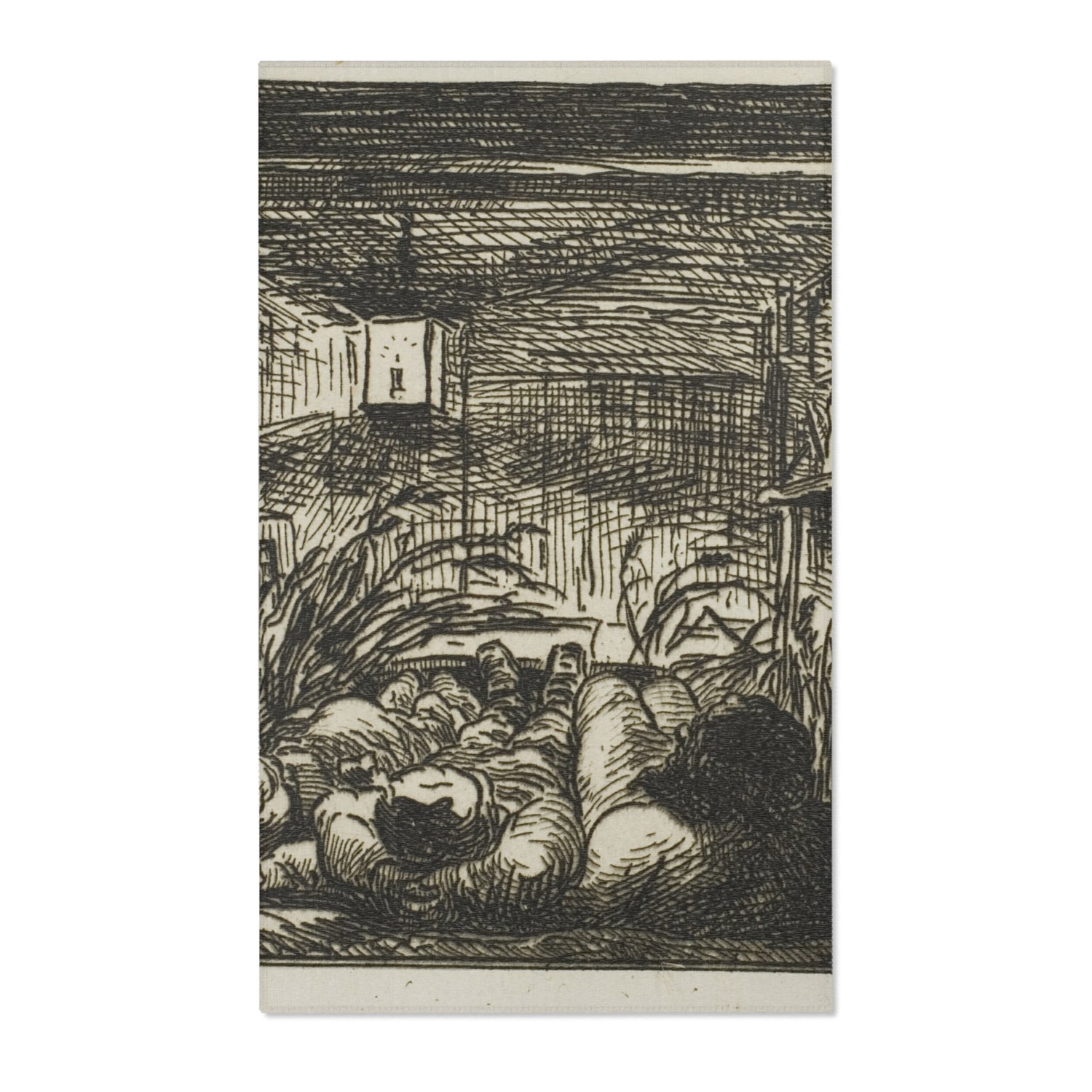 Bedding Down on the Boat - Charles François Daubigny Area Rug