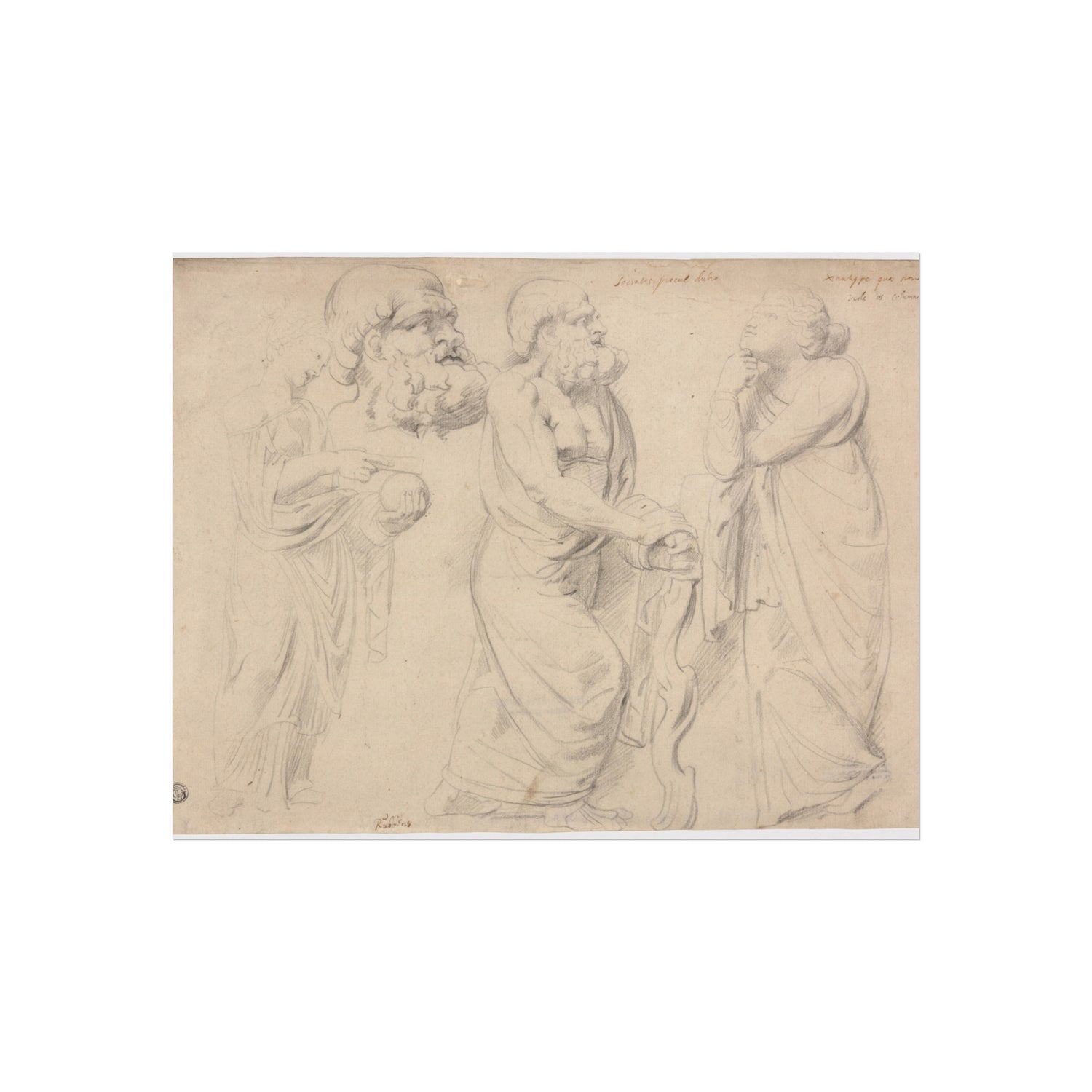 Studies of a Roman Sarcophagus - Peter Paul Rubens Fine Art Poster