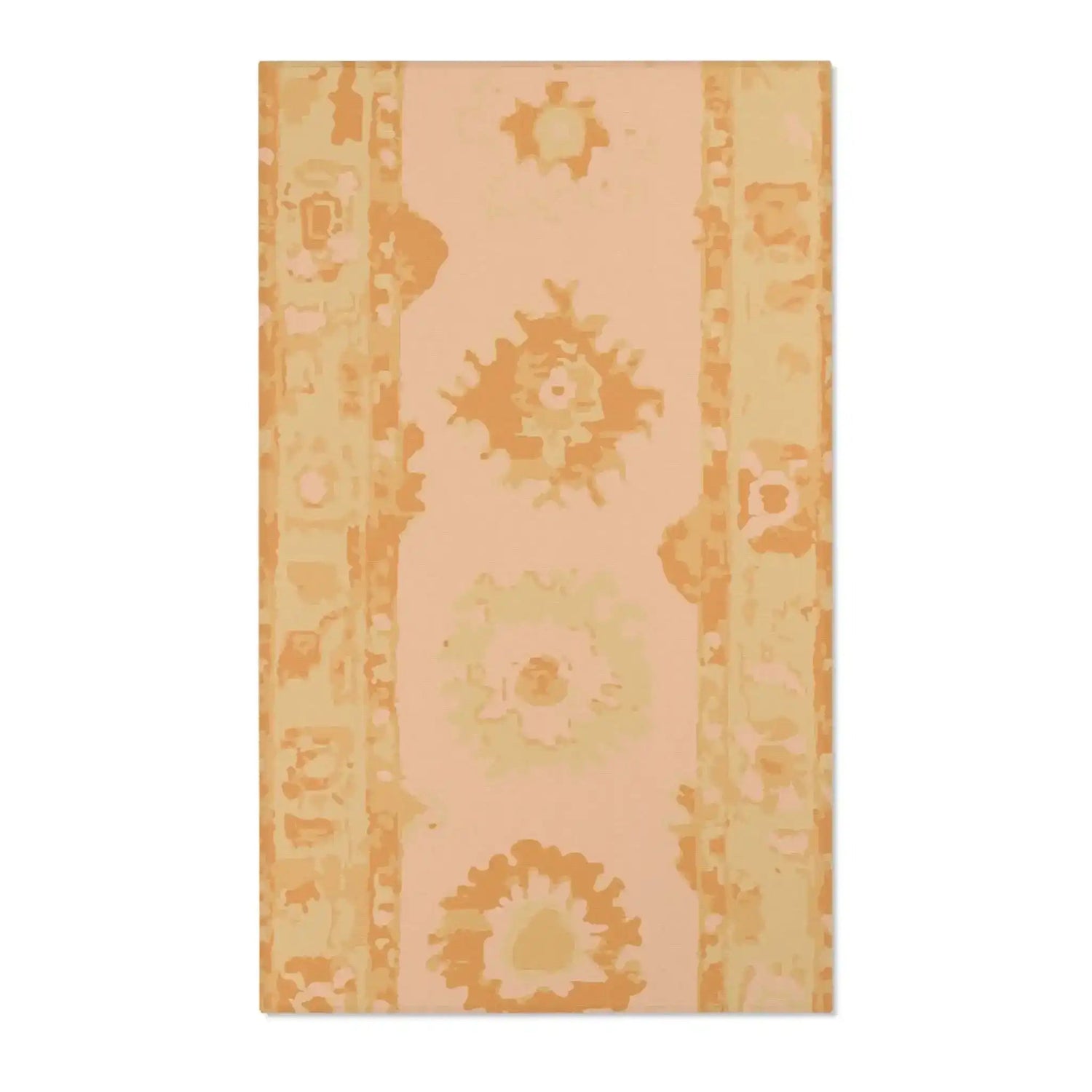 Boho Sunburst Peach and Gold Accent Rug