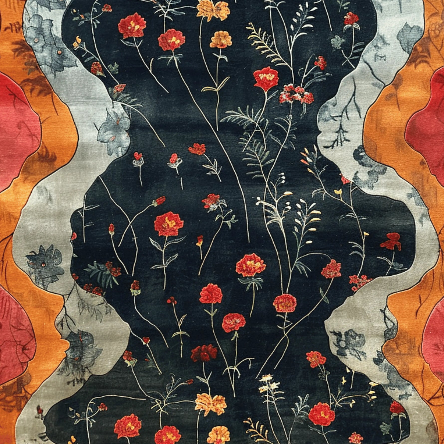 Garden Gate Tapestry Hand Tufted Rug