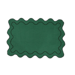 100% Cotton Green Scallop Safari Placemat Set