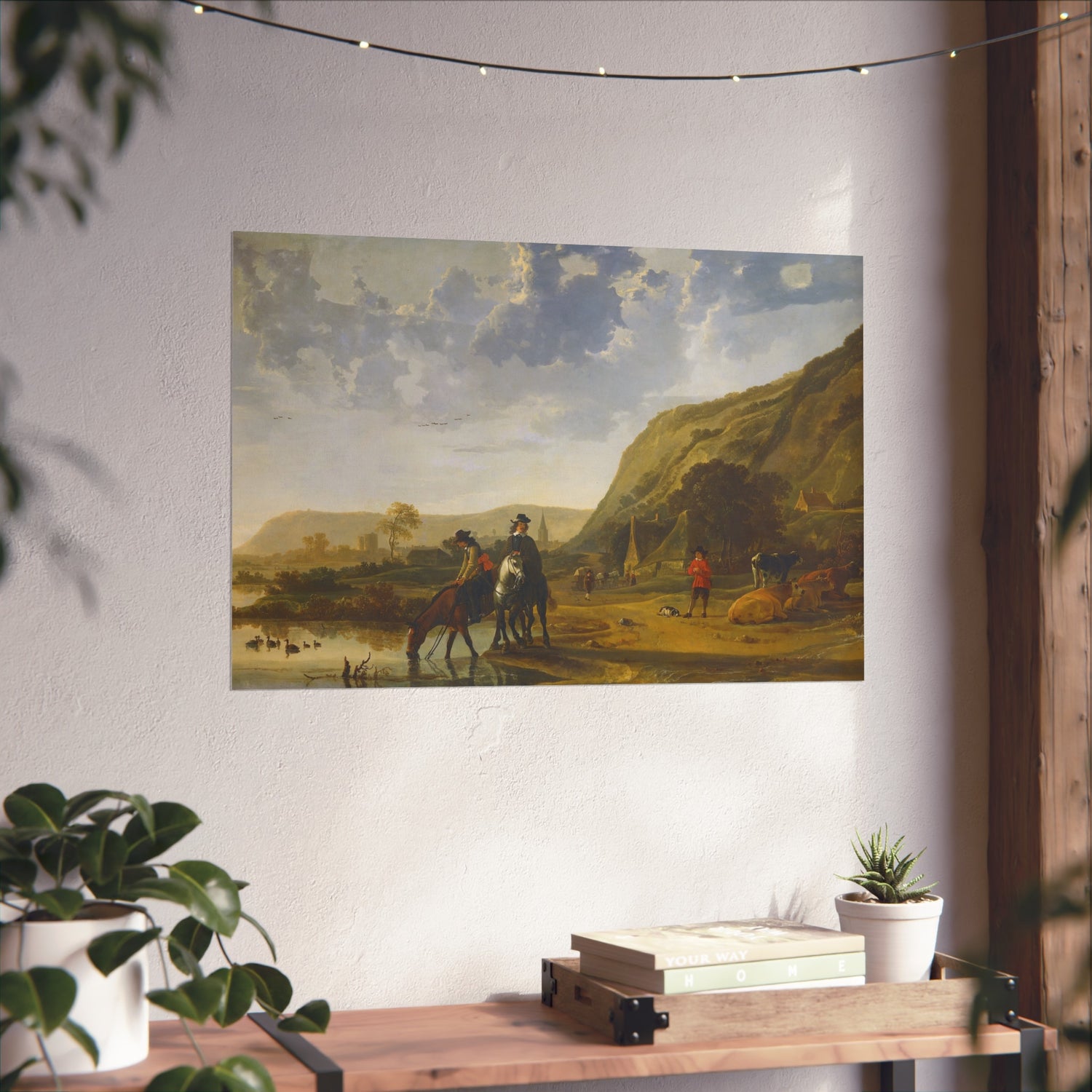 River Landscape with Riders - Aelbert Cuyp Fine Art Poster