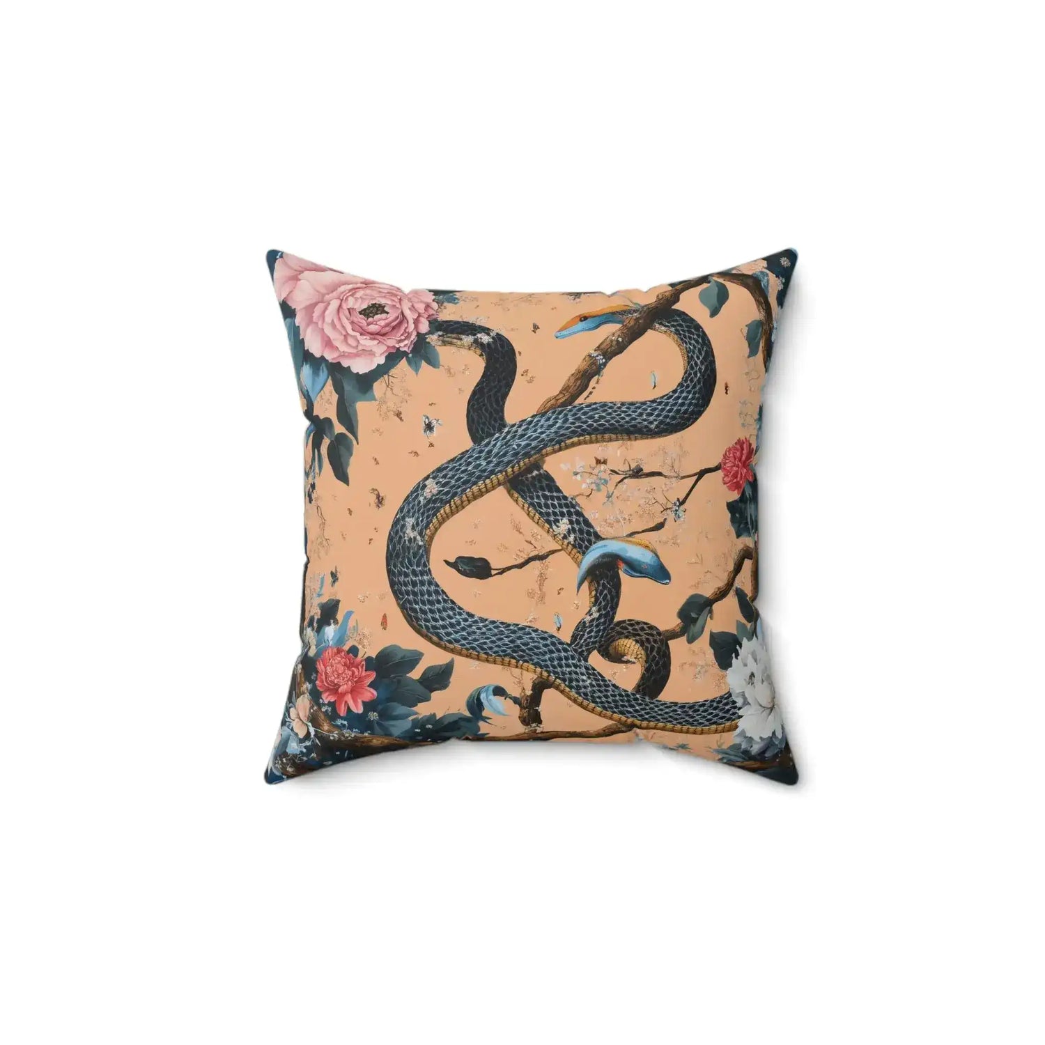 Botanical Serpent Throw Pillow