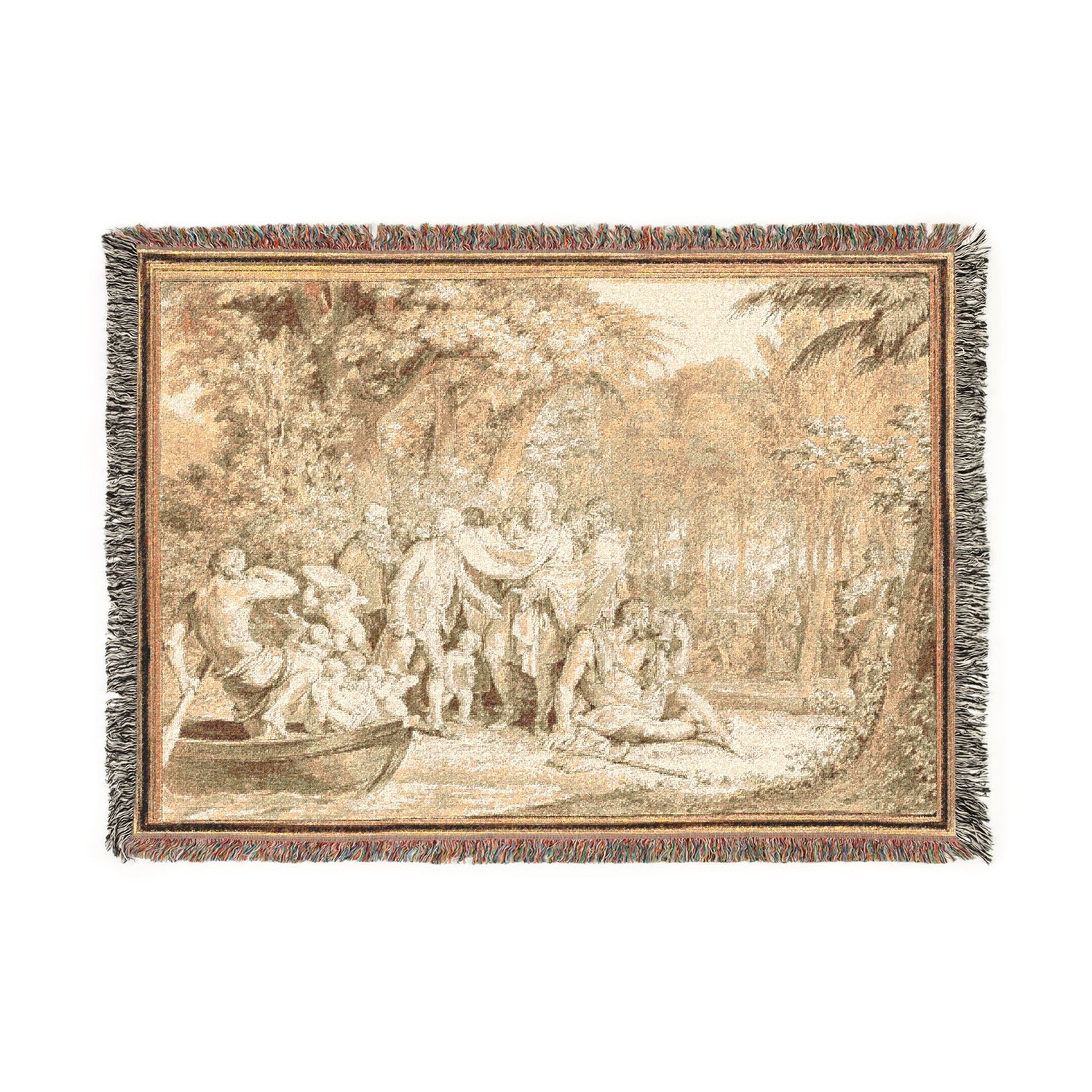Arrival of Rousseau to the Champs-Élysées - Jean Michel Moreau Tapestry Blanket