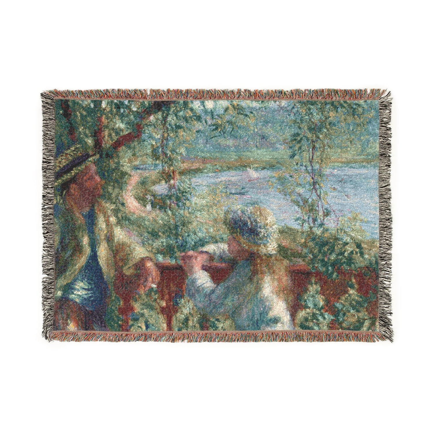 Near the Lake - Pierre-Auguste Renoir Tapestry Blanket